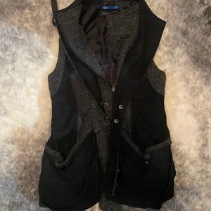 Leather and Wool Vest